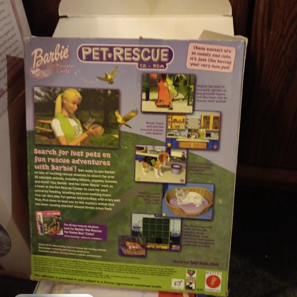 Barbie pet rescue CD rom
